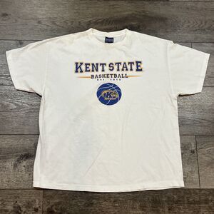 Vintage Y2K 90s Champs Sports Kent State Basketball White T-Shirt XL
